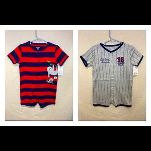 Carter’s 24m Boy Rompers NWT